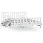 VIDAXL Cadre de lit avec tete de lit blanc bois pin massif 180x200 cm