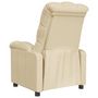 Voir la diapositive 5 : VIDAXL Fauteuil inclinable Creme Tissu