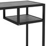 Voir la diapositive 5 : VIDAXL Bureau d'ordinateur Marbre noir 100x36x74 cm Verre trempe