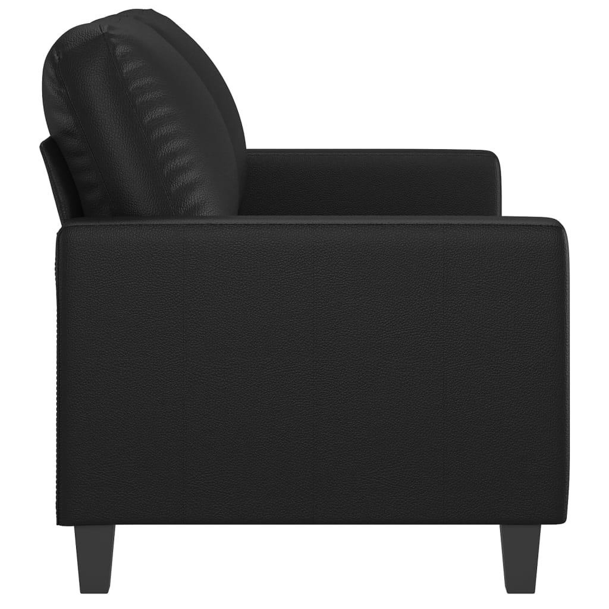 Voir la diapositive 4 : VIDAXL Canape a 2 places Noir 120 cm Similicuir