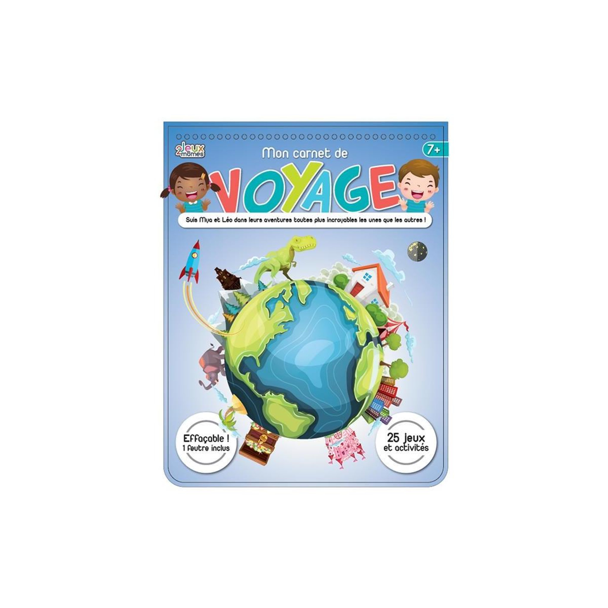 Jeux 2 momes Cahier de Jeu  Voyage  22cm Multicolore