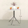 Voir la diapositive 3 : OUTSUNNY Table de jardin ronde design dia. 60 cm acier anthracite blanc