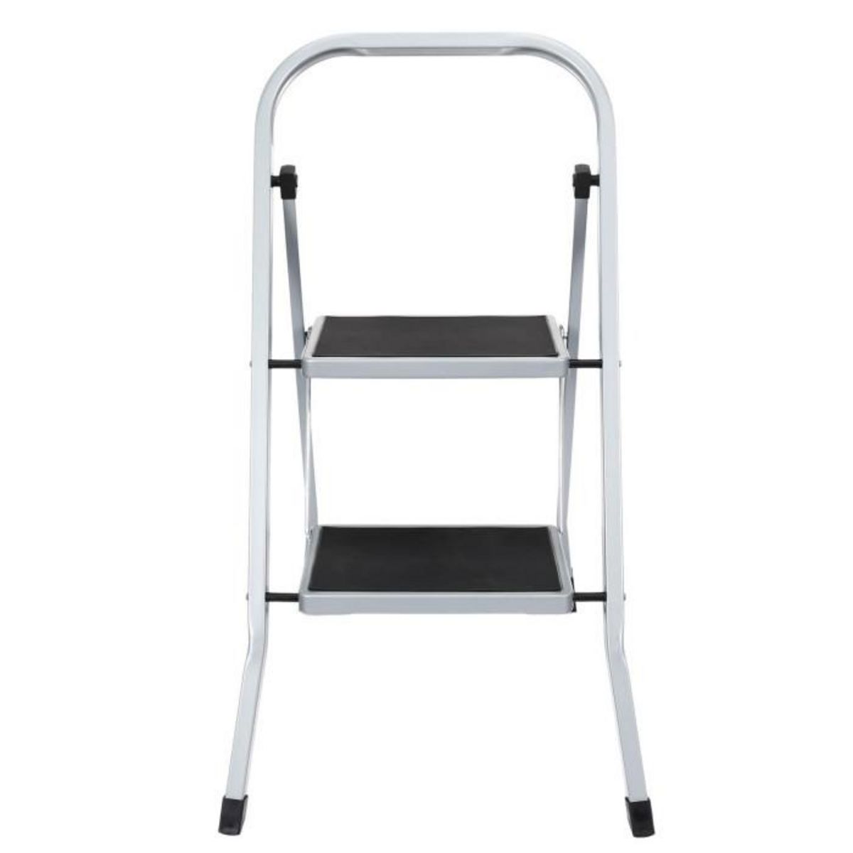 Paris Prix Escabeau 2 Marches en Métal  Confort  81cm Gris