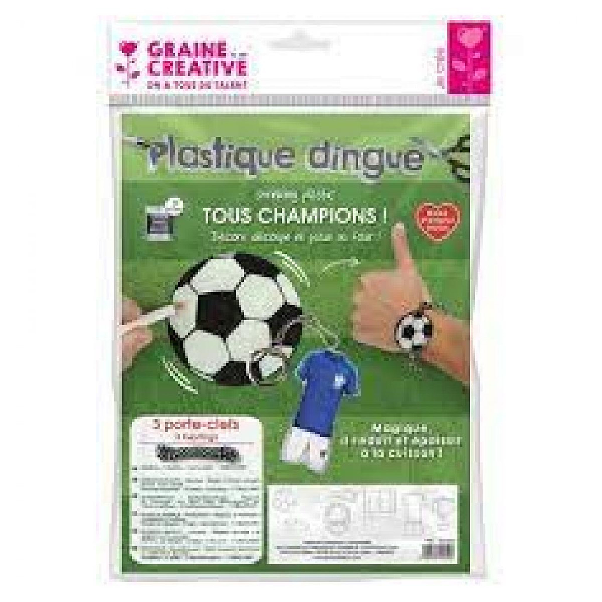 Graine créative Kit de Création de Porte-Clés Football en Plastique Dingue