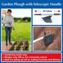 Voir la diapositive 4 : Wenko Charrue de jardin avec manche extensible - Noir et Argent