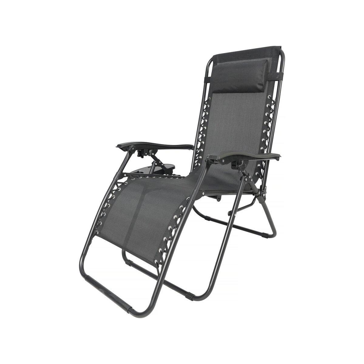 Habitat et Jardin Fauteuil de jardin relax zéro gravité  Sintra  - Noir