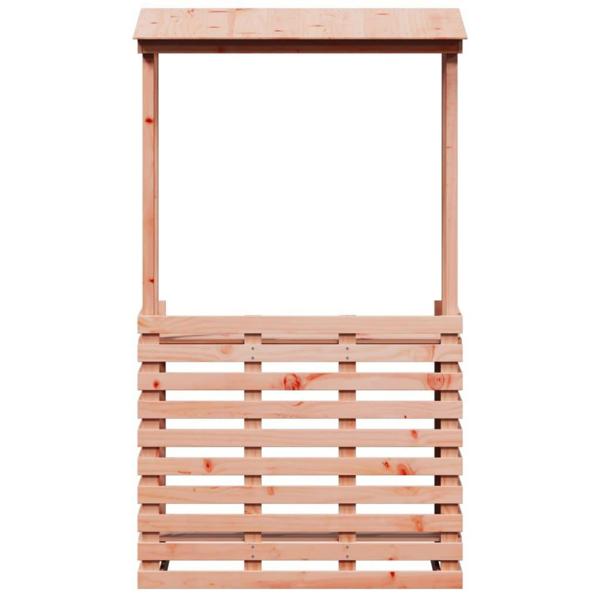 VIDAXL Table de bar d'exterieur et toit 112,5x57x195,5 cm bois massif