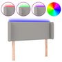 Voir la diapositive 2 : VIDAXL Tete de lit a LED Gris clair 83x16x78/88 cm Tissu