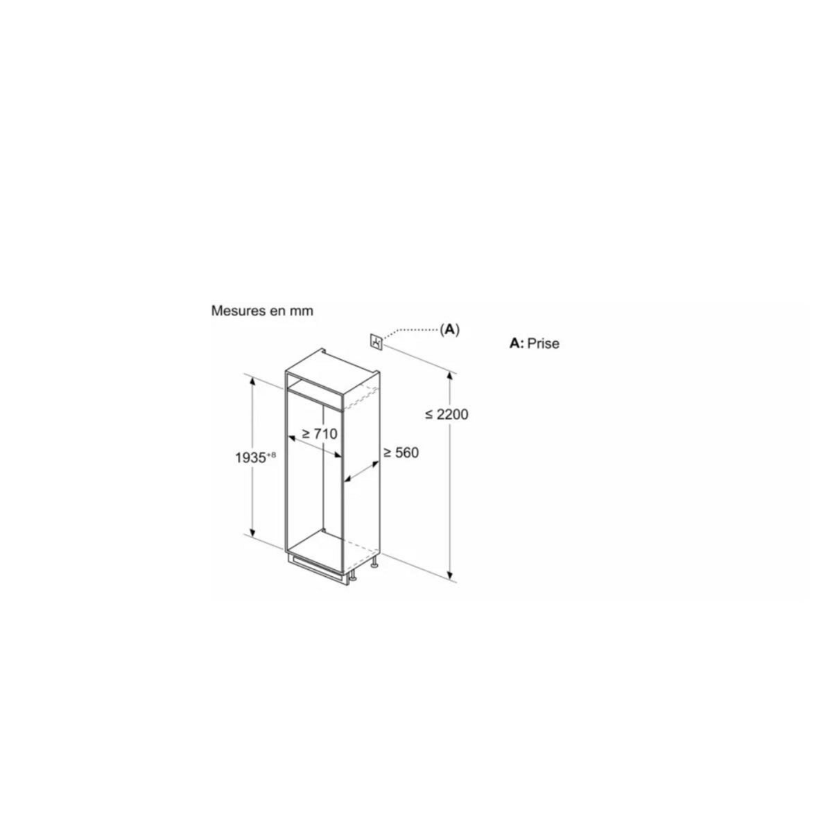 Neff Réfrigérateur combiné intégrable 383l - KB7962FE0