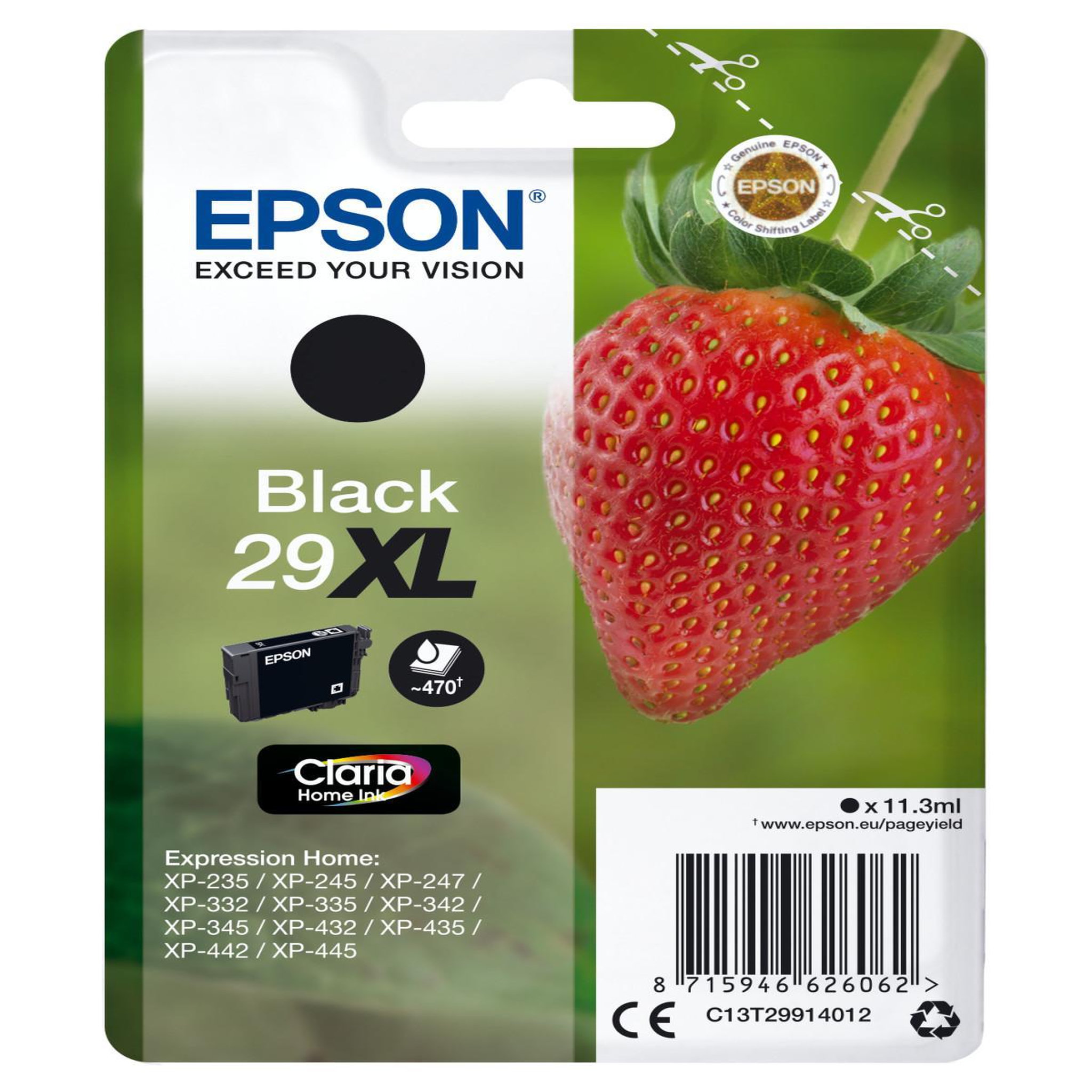 Voir la diapositive 2 : Epson EPSON Cartouche T2991 - Fraise - Noir XL