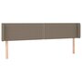 Voir la diapositive 3 : VIDAXL Tete de lit a LED Taupe 163x16x78/88 cm Tissu