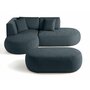 Voir la diapositive 3 : LISA DESIGN Santorini - canapé modulable d'angle gauche + pouf - 4 places - en tissu texturé