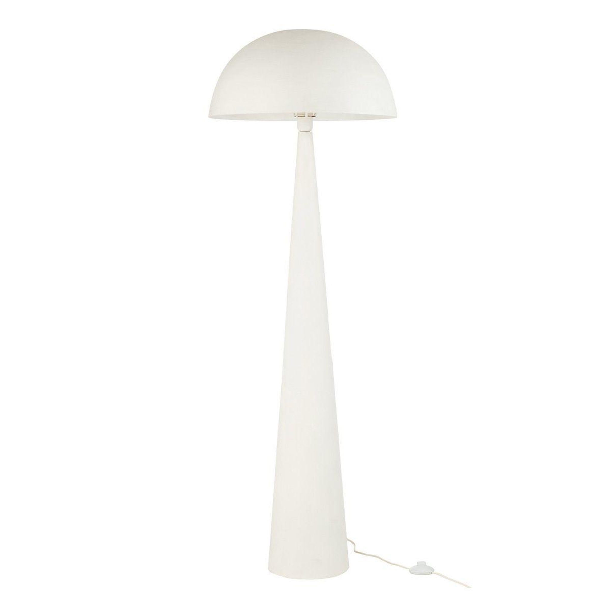 Voir la diapositive 1 : J-LINE Lampadaire en métal  champignon  148cm blanc