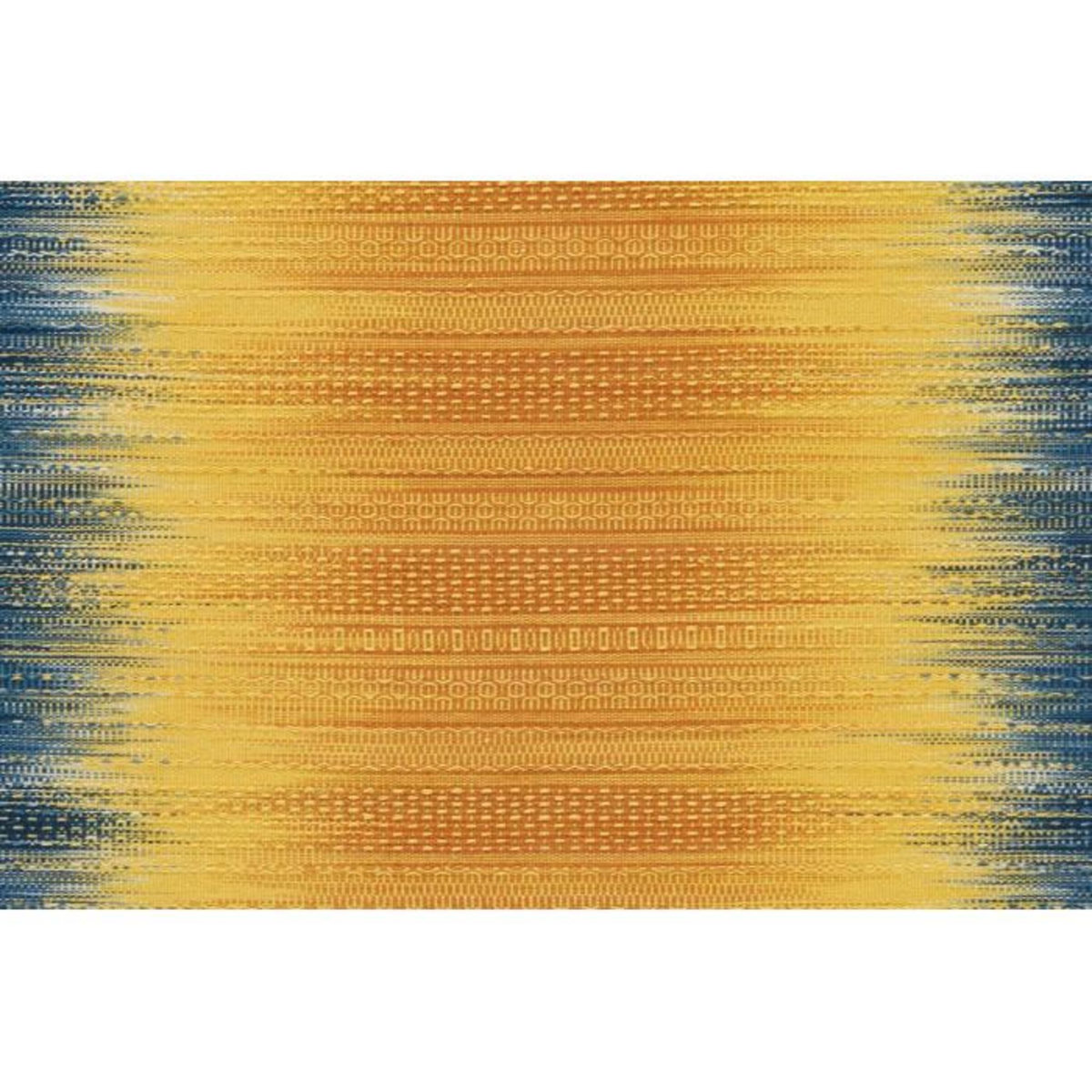 Paris Prix Tapis en Laine Fait Main  Sunset  90x160cm Jaune & Bleu