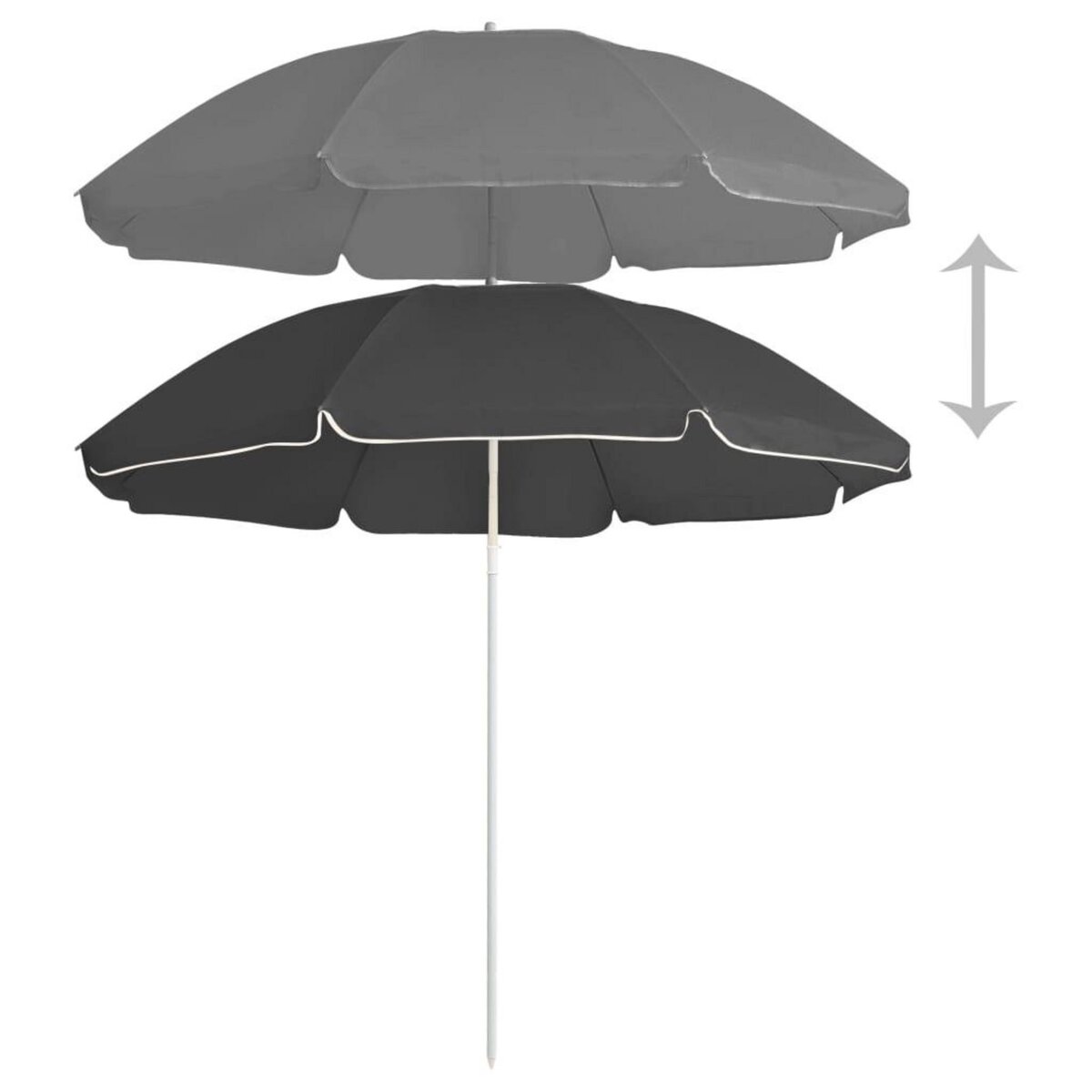 VIDAXL Parasol de jardin avec mat en acier anthracite 180 cm