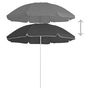 Voir la diapositive 2 : VIDAXL Parasol de jardin avec mat en acier anthracite 180 cm