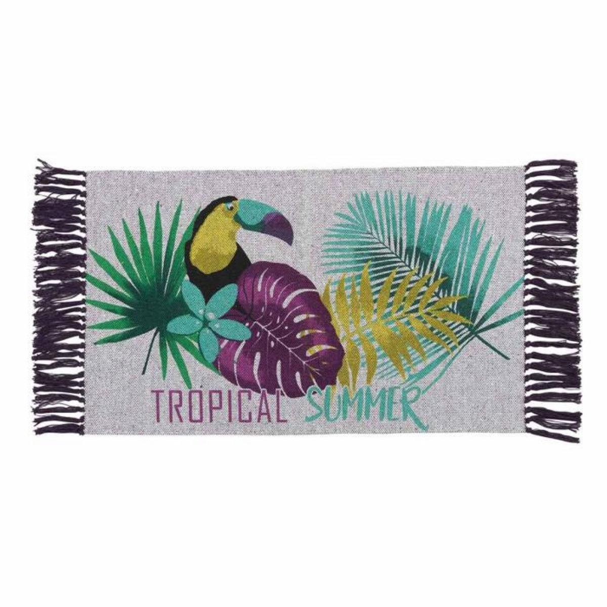 Paris Prix Tapis Déco à Franges  Hawaina  50x80cm Multicolore