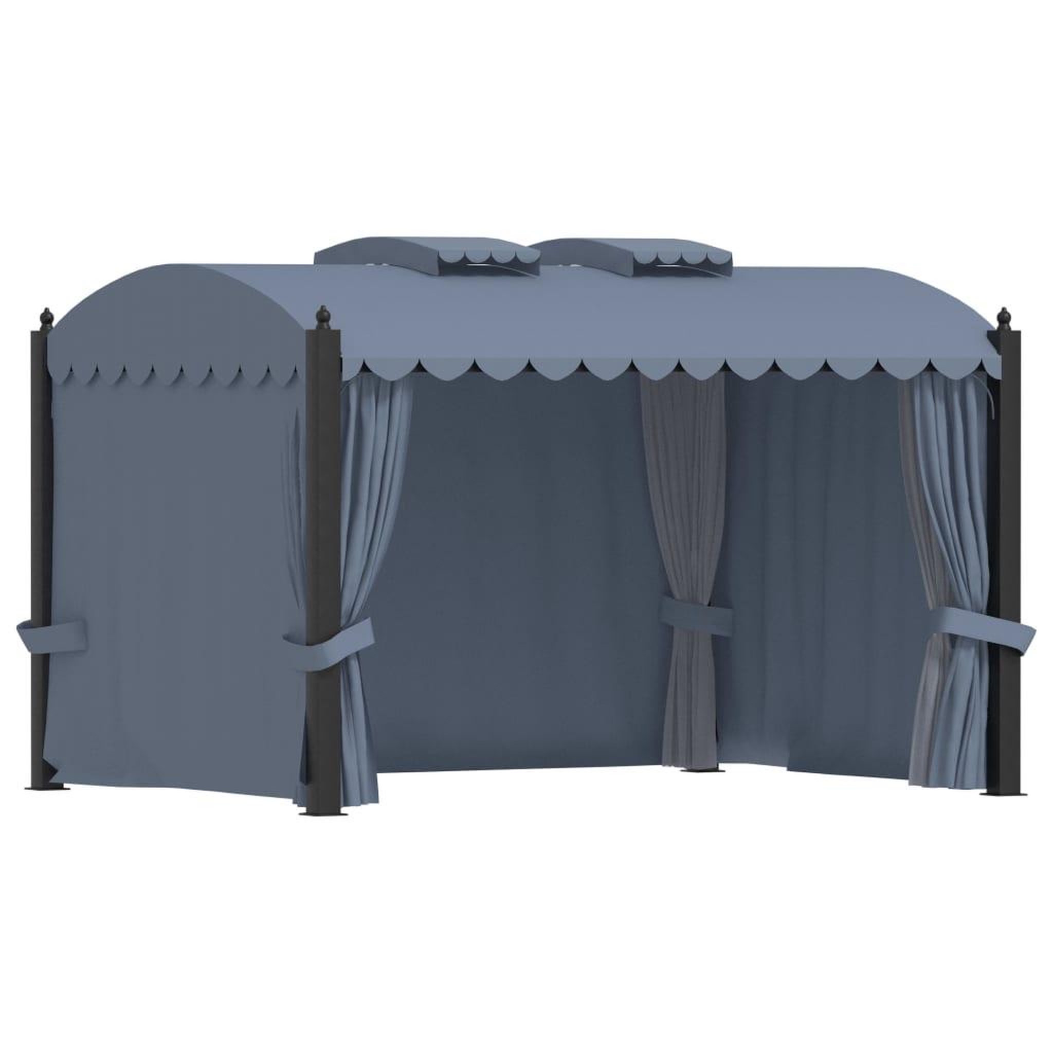 Voir la diapositive 4 : VIDAXL Tonnelle avec rideaux 3x4 m anthracite acier