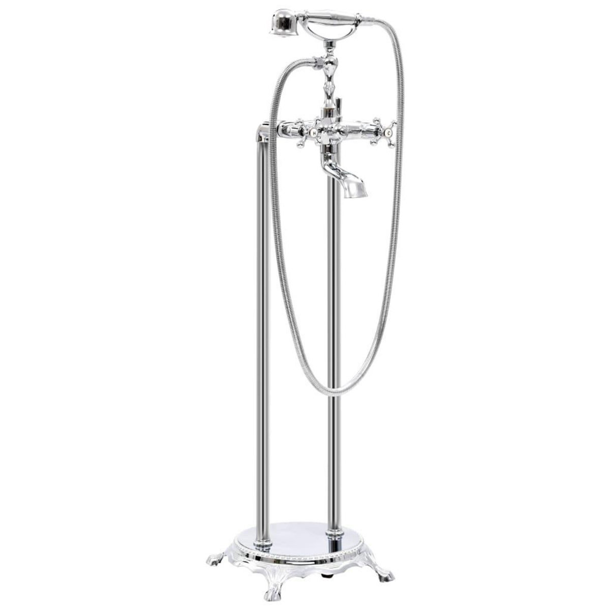 VIDAXL Robinet de baignoire sur pied Acier inoxydable 99,5 cm Argente