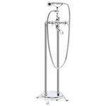 VIDAXL Robinet de baignoire sur pied Acier inoxydable 99,5 cm Argente