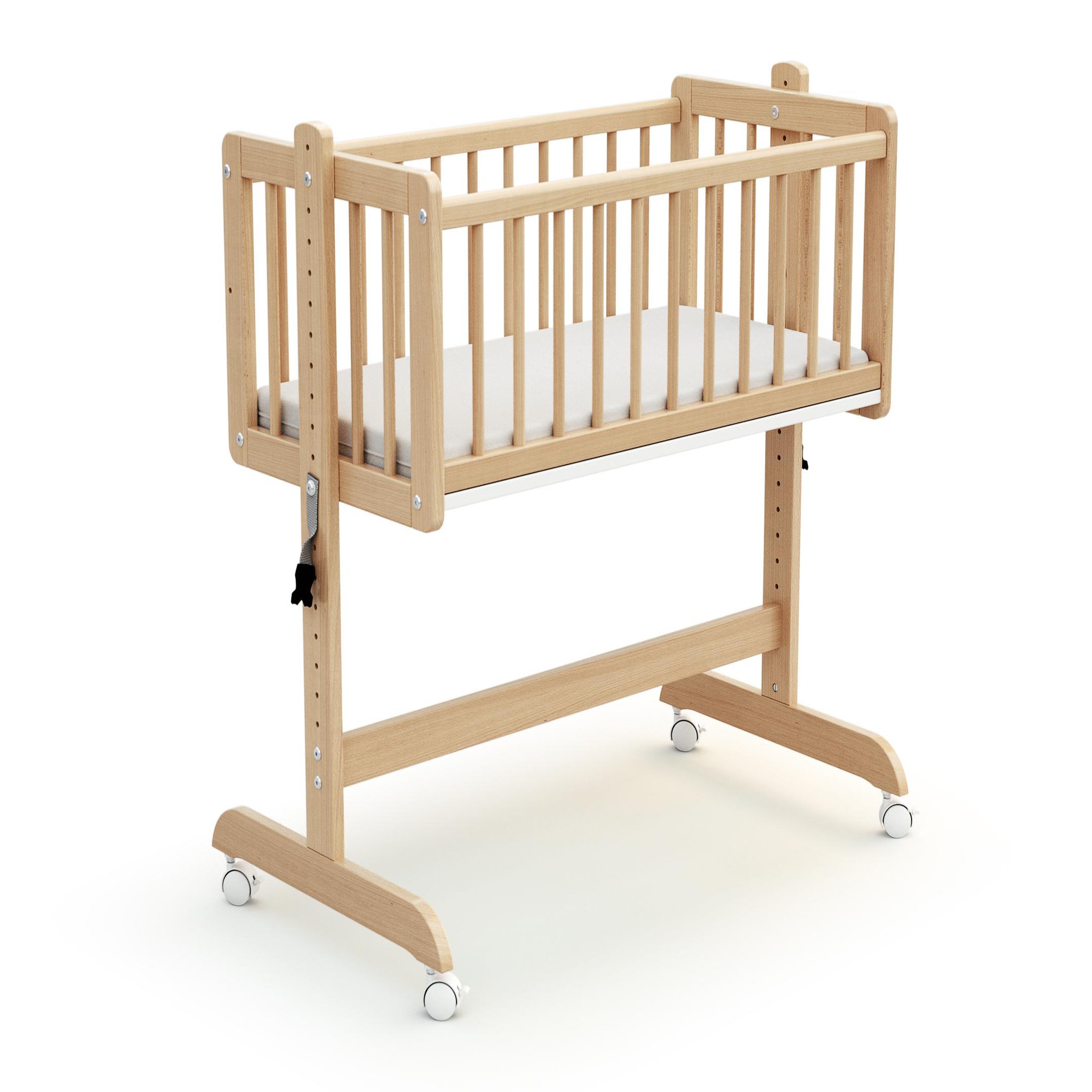 Voir la diapositive 1 : AT4 Berceau cododo évolutif ESSENTIEL en bois