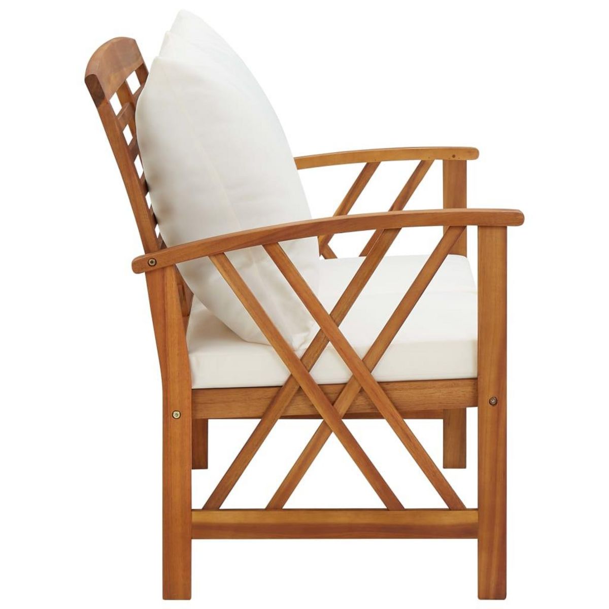 VIDAXL Banc de jardin avec coussins 119 cm Bois solide d'acacia