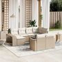 Voir la diapositive 1 : VIDAXL Salon de jardin 11 pcs avec coussins beige resine tressee