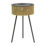 Paris Prix Table d'Appoint Avec Rangement  Glovy  65cm Or & Noir