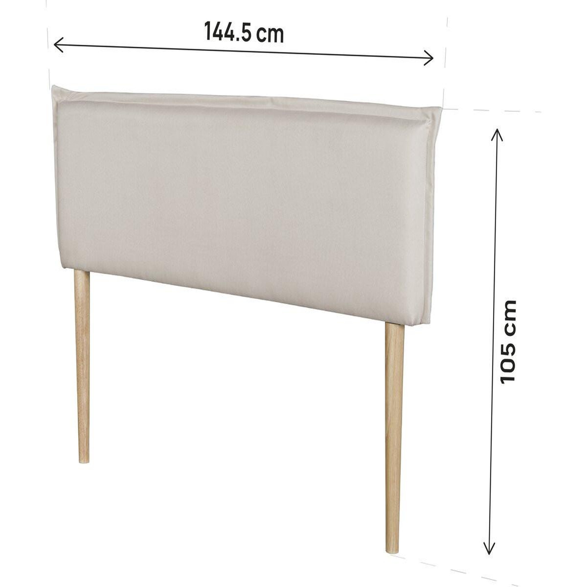 Voir la diapositive 3 : Habitat et Jardin Tête de lit  jessica  en lin -  140 cm - beige
