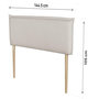Voir la diapositive 3 : Habitat et Jardin Tête de lit  Jessica  en lin -  140 cm - Beige