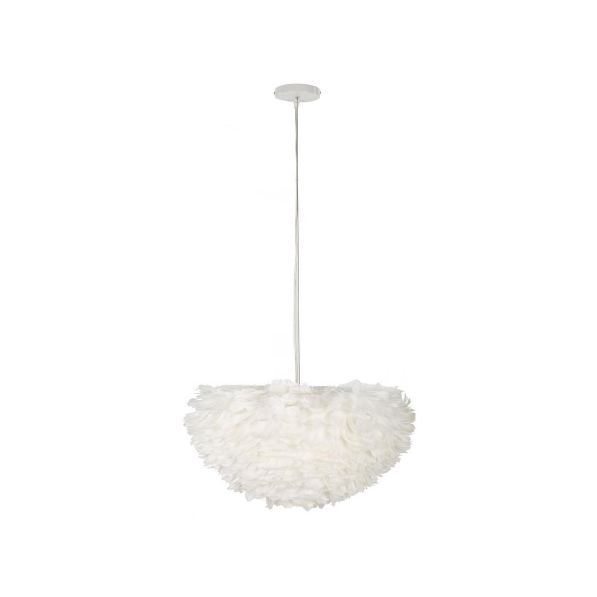 Paris Prix Lampe Suspension Déco  Imitation Plume  60cm Blanc