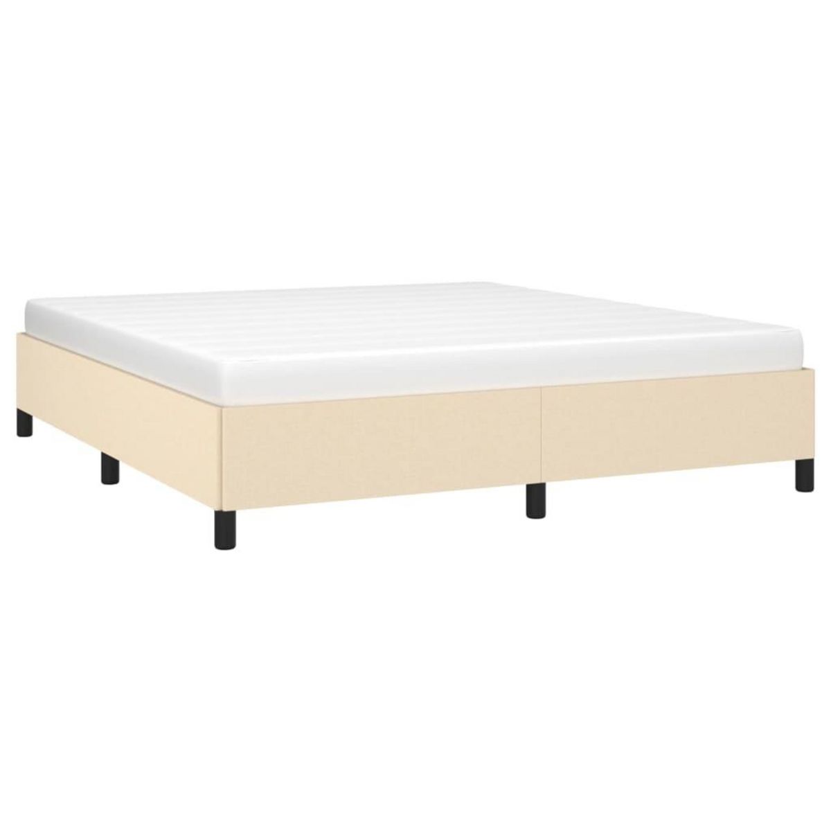 VIDAXL Cadre de lit sans matelas creme 180x200 cm tissu