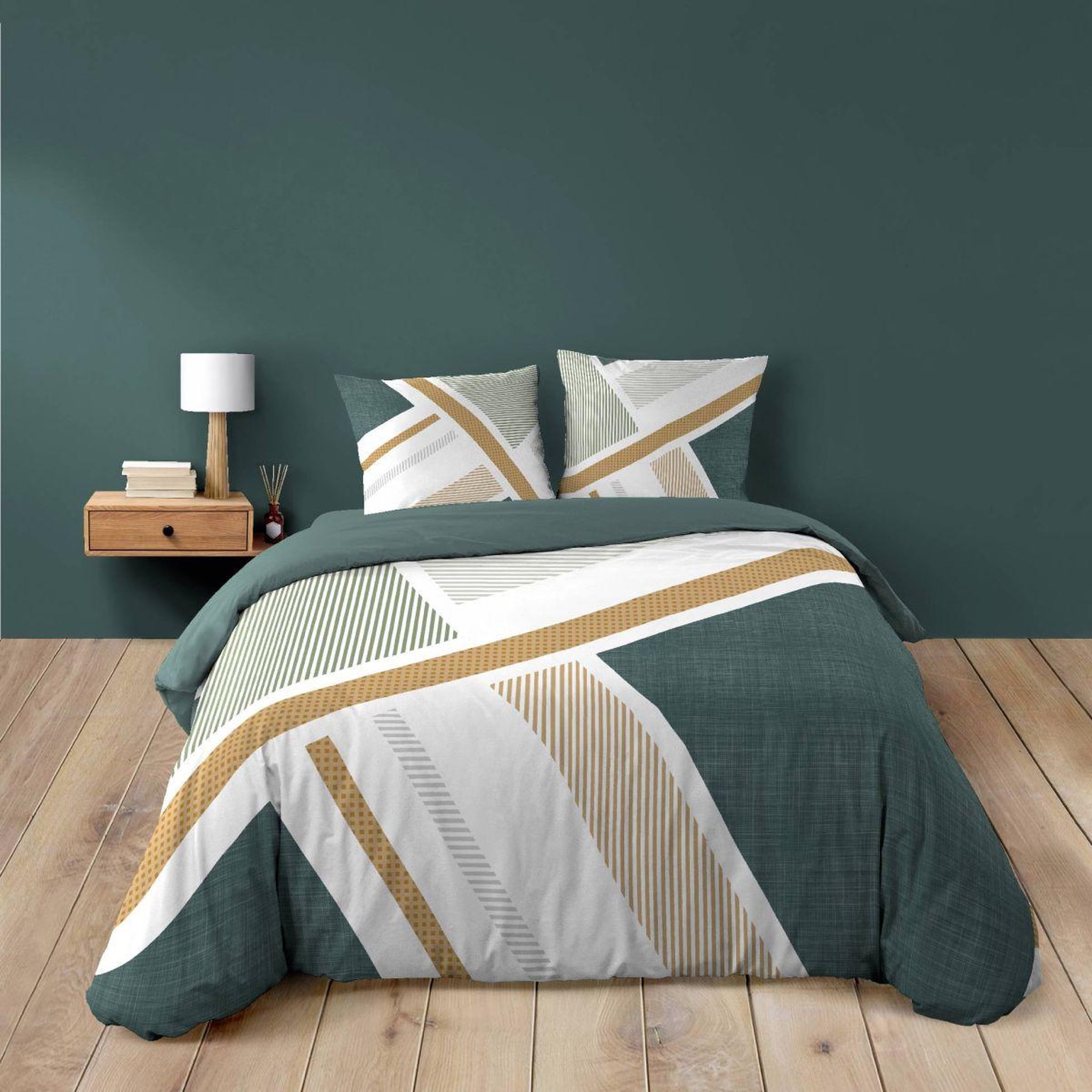 Douceur d'Intérieur Parure de lit 3 pièces  zephyr  240x220cm vert
