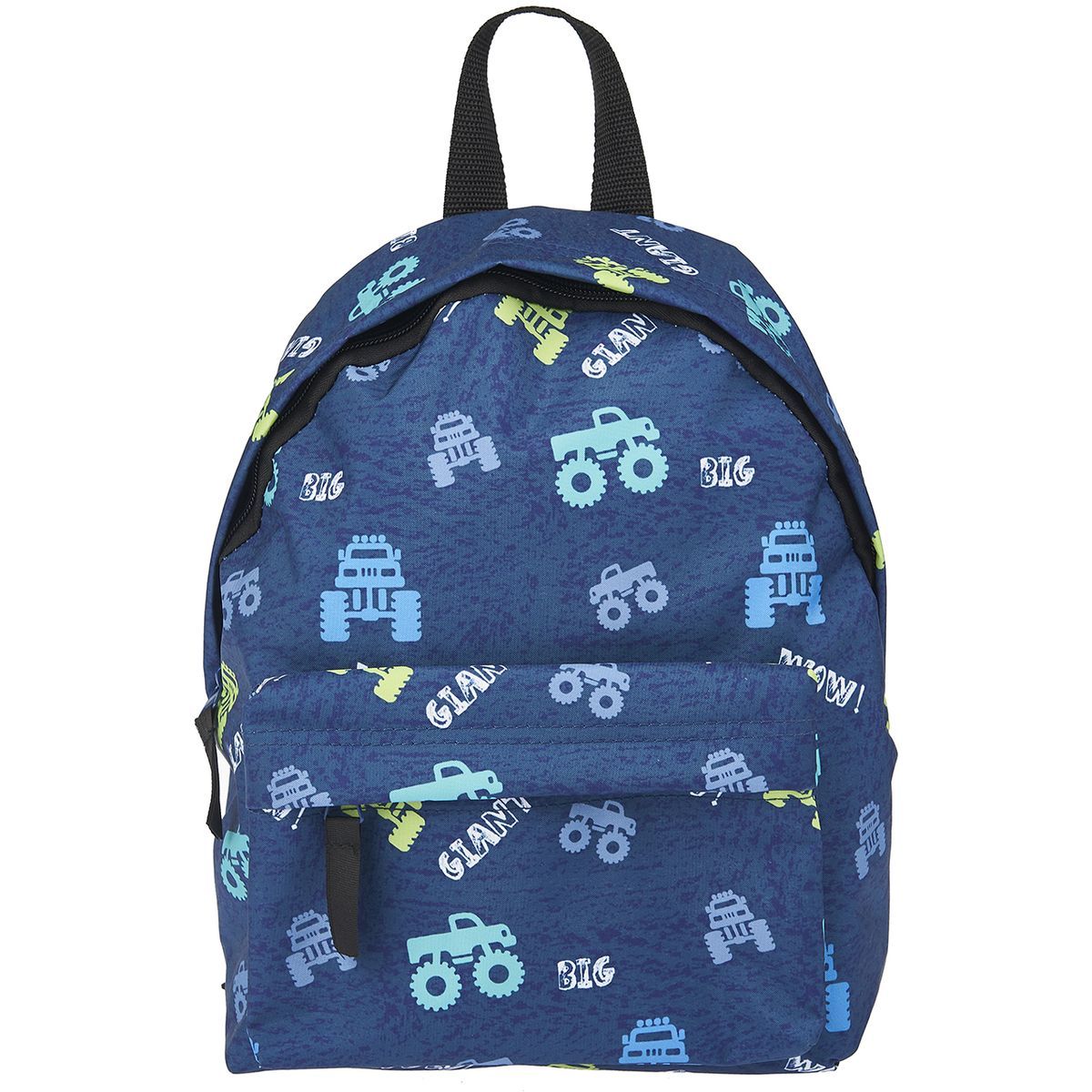 PRÊT Sac maternelle bleu motif MONSTER TRUCK