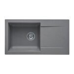 STRADOUR STRADOUR Evier a encastrer EINNA, en SMC GRIS BETON - 16,  1 bac, dim. 78 * 43,5 cm, vidage manuel