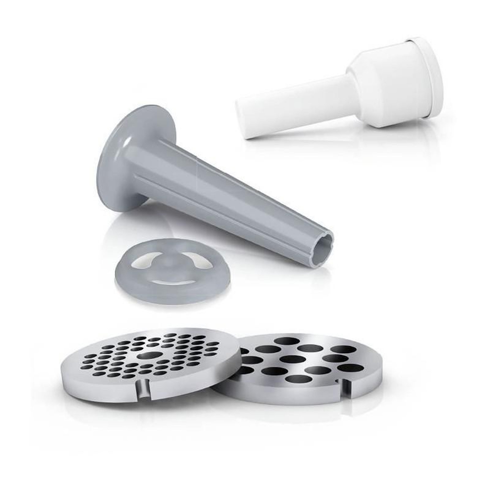 Voir la diapositive 4 : BOSCH Hachoir a viande SmartPower - BOSCH - MFW2510W - 2 grilles de hachoir - Garnisseur de saucisses - Blanc