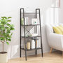 Voir la diapositive 1 : VIDAXL Etagere sur pied 4 niveaux Noir 56x35x140 cm
