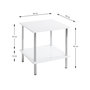 Voir la diapositive 2 : Paris Prix Table d'Appoint Design  Cromo  45cm Blanc & Argent