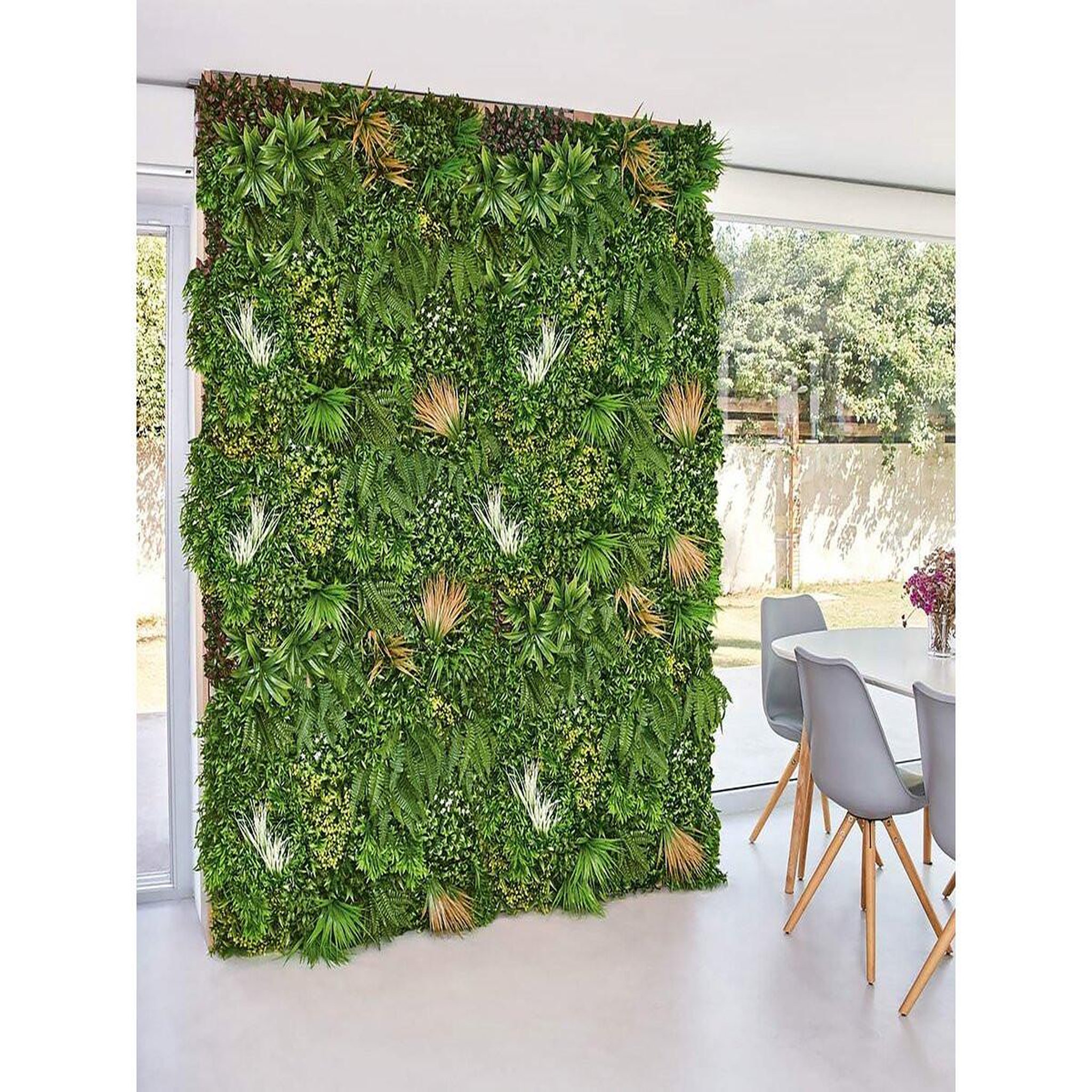 Voir la diapositive 2 : Nortene Panneau décoratif Sauvage feuillage synthétique - Vert - 1x1m
