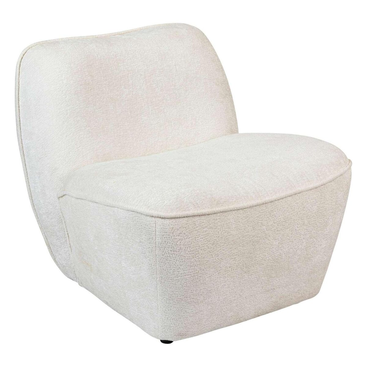 ATMOSPHERA Chauffeuse en tissu chenille MINARI - Blanc