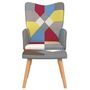 Voir la diapositive 3 : VIDAXL Chaise de relaxation avec repose-pied Patchwork Tissu