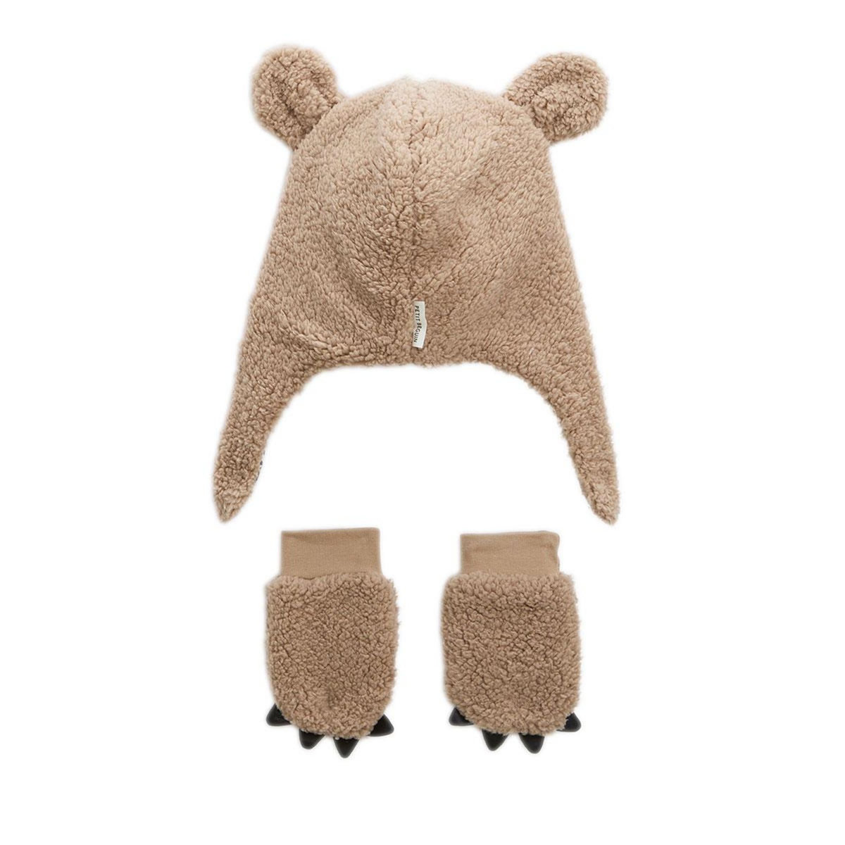 Petit Béguin Chapka bébé en sherpa + moufles Népal