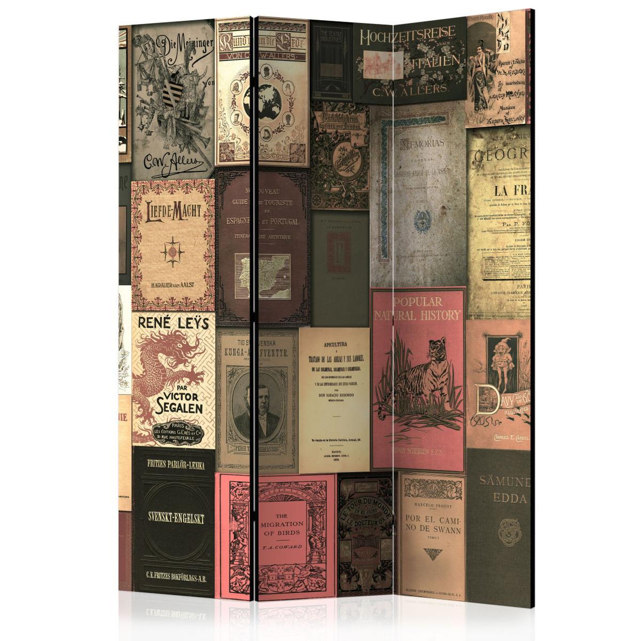 Paris Prix Paravent 3 volets  books of paradise  135x172cm