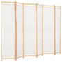 Voir la diapositive 3 : VIDAXL Cloison de separation 6 panneaux Creme 240 x 170 x 4 cm Tissu