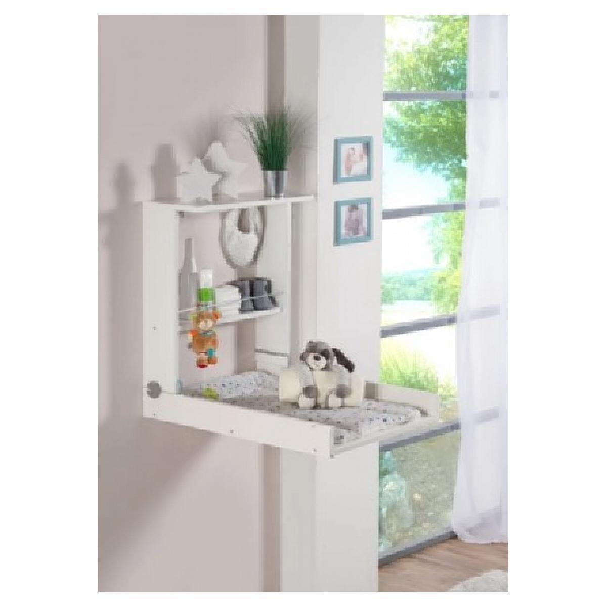 GEUTHER Table a langer murale WICKI + Matelas Couleur Naturel Motifs Etoiles