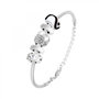 Voir la diapositive 1 : SC CRYSTAL Bracelet de charms perles blancs et acier SC Crystal
