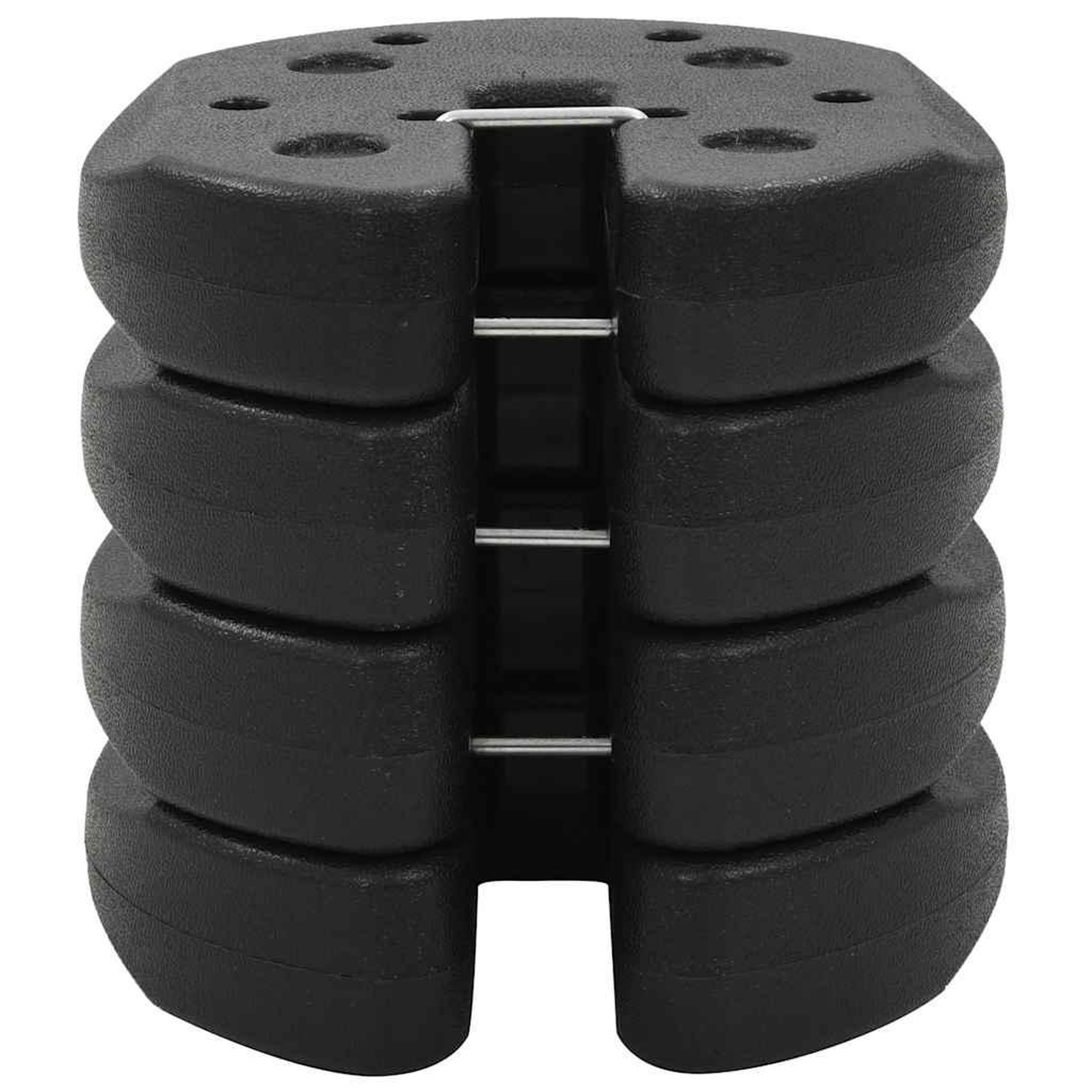 Voir la diapositive 3 : VIDAXL Poids pour belvedere 4 pcs noir 220x50 mm beton