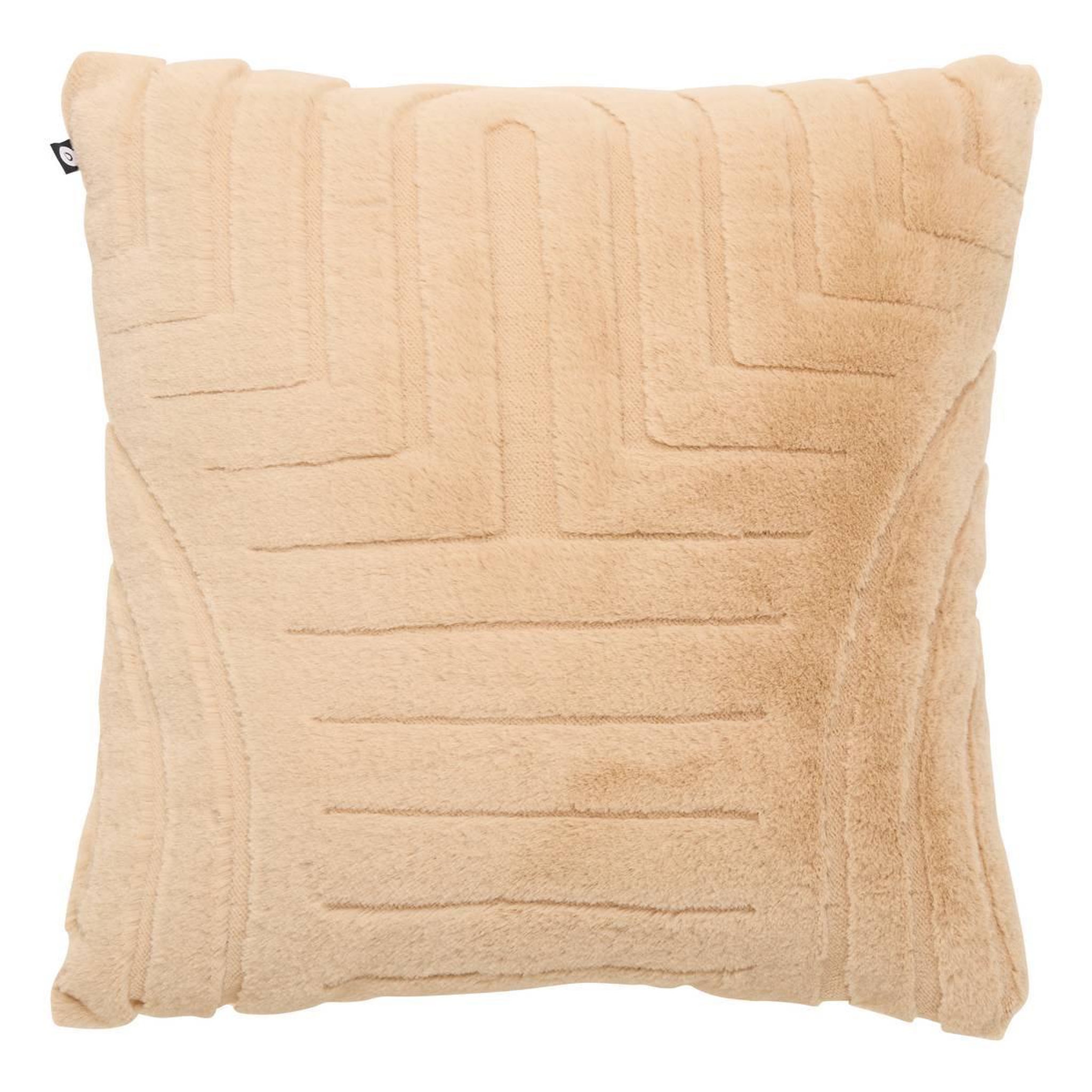 ATMOSPHERA Coussin imitation fourrure  arka  45x45cm beige lin