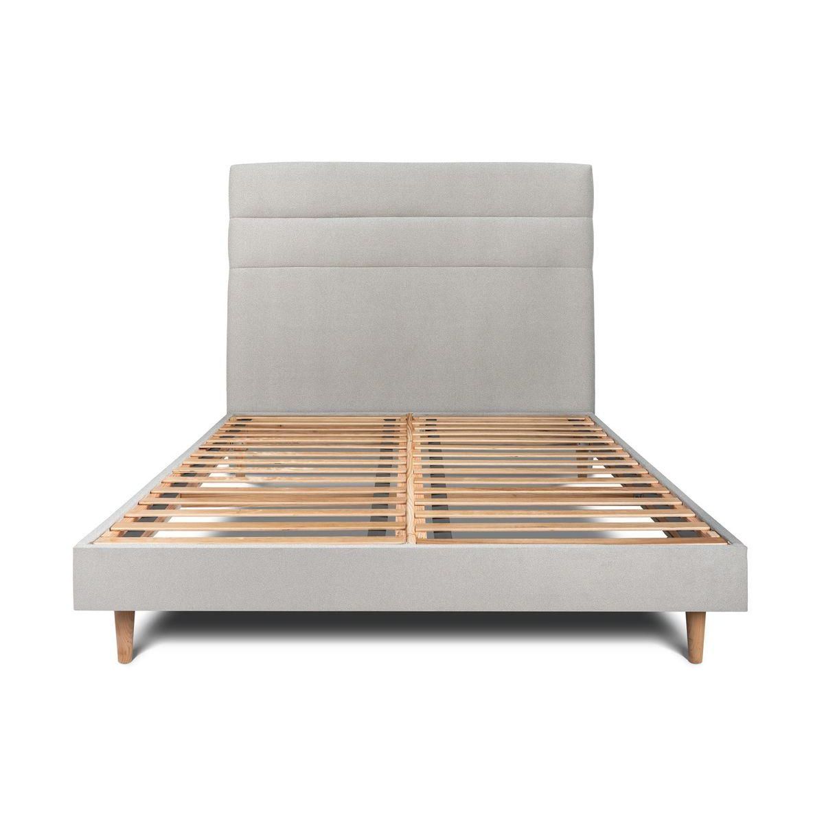 Sommeil de Plomb Lit avec tête de lit lignes velours et sommier kit - Hauteur totale : 29cm