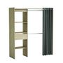 Voir la diapositive 1 : Kit dressing extensible CARGO,1 tiroir, L114-168xH187cm+ rideau